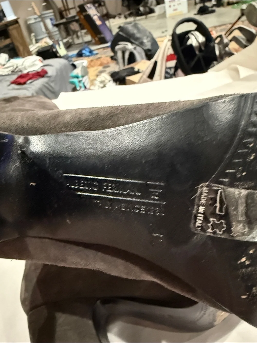 Alberto Fermani Over-the-Knee Suede Boots in Dark grey